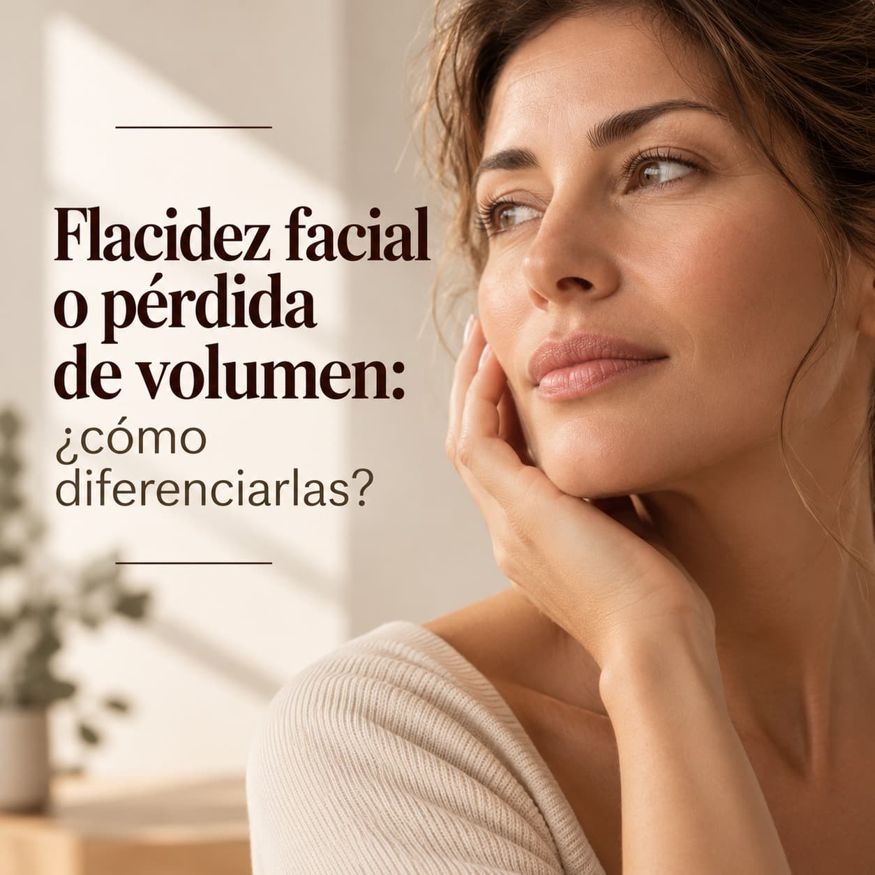Flacidez facial o pérdida de volumen